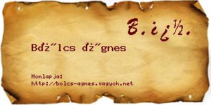 Bölcs Ágnes névjegykártya